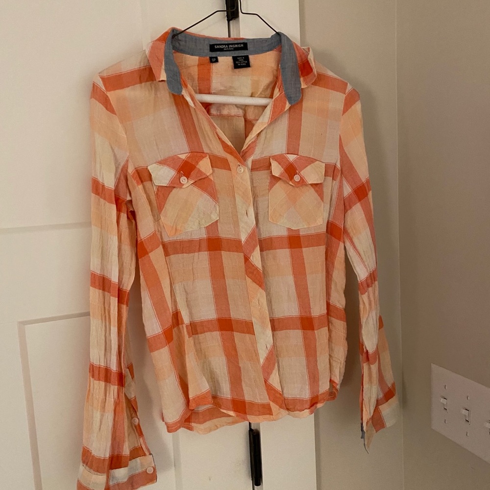 Plaid button down shirt